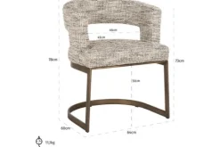 Sale Richmond Interiors Eetkamerstoel 212622 Trendy Nature Ellis