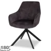 Silla Comer Eetkamerstoelen^Eetkamerstoel - Velvet Graphite Salma