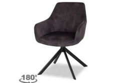 Silla Comer Eetkamerstoelen^Eetkamerstoel - Velvet Graphite Salma