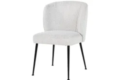 Richmond Interiors Eetkamerstoelen^Eetkamerstoel 210658 White Bouclé Fallon