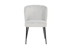 Richmond Interiors Eetkamerstoelen^Eetkamerstoel 210658 White Bouclé Fallon