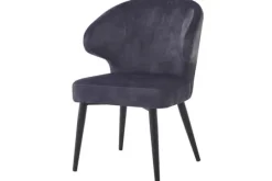 Outlet Livingfurn Eetkamerstoel Anthracite Velvet Donna