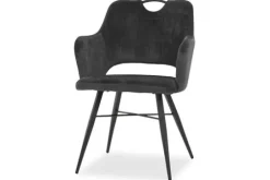 Olijk Eetkamerstoelen^Eetkamerstoel antraciet Tirza