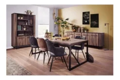 Olijk Eetkamerstoelen^Eetkamerstoel antraciet Tirza
