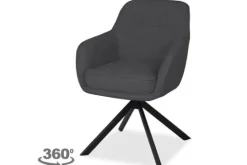 Wowen Eetkamerstoelen^Eetkamerstoel Baltic 0225 antraciet Irene