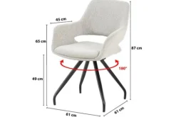 Livingfurn Eetkamerstoelen^Eetkamerstoel Beige Lodge Capp