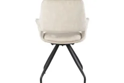 Livingfurn Eetkamerstoel Beige Velvet Capp