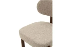 Plix Eetkamerstoelen^Eetkamerstoel Bouclé Beige Walnut Riku