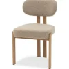 Plix Eetkamerstoelen^Eetkamerstoel Bouclé Beige Natural Riku
