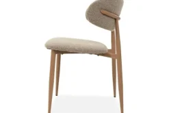 Plix Eetkamerstoelen^Eetkamerstoel Boucle Beige Natural Kaito