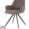 Online Livingfurn Eetkamerstoel Boucle Brown Doreen