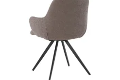 Online Livingfurn Eetkamerstoel Boucle Brown Doreen