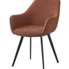 Clearance Livingfurn Eetkamerstoel Boucle Leaf Brown Luca