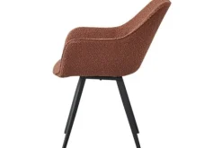 Clearance Livingfurn Eetkamerstoel Boucle Leaf Brown Luca