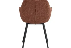 Clearance Livingfurn Eetkamerstoel Boucle Leaf Brown Luca