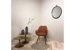 Clearance Livingfurn Eetkamerstoel Boucle Leaf Brown Luca