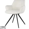 Livingfurn Eetkamerstoelen^Eetkamerstoel Boucle White Doreen