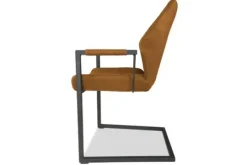 Olijk Eetkamerstoelen^Eetkamerstoel cognac Cara