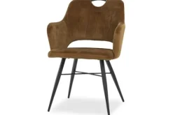 Discount Olijk Eetkamerstoel cognac Tirza