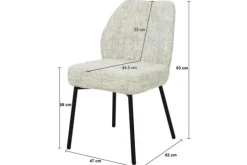 Hot Livingfurn Eetkamerstoel Cream Tess
