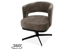 Monari Design Eetkamerstoelen^Eetkamerstoel Cremona Fur Taupe Verto