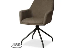 Tower Living Eetkamerstoel Dark Brown Ortana