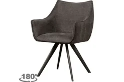 Tower Living Eetkamerstoelen^Eetkamerstoel Dark Grey  Riviera