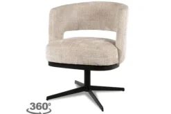 Outlet Monari Design Eetkamerstoel Geweven Ecru Verto