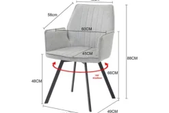 Livingfurn Eetkamerstoelen^Eetkamerstoel Grey Louise