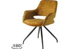 Livingfurn Eetkamerstoelen^Eetkamerstoel Oker Velvet Capp