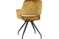 Livingfurn Eetkamerstoelen^Eetkamerstoel Oker Velvet Capp