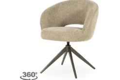 New Eleonora Meubelen Eetkamerstoel Taupe 96475 Alissa