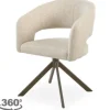 SitSmart Eetkamerstoelen^Eetkamerstoel Tyler Cream - bruin Ekoda