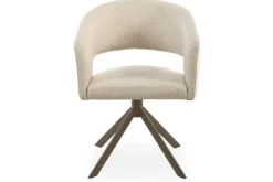 SitSmart Eetkamerstoelen^Eetkamerstoel Tyler Cream - bruin Ekoda