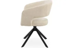 SitSmart Eetkamerstoelen^Eetkamerstoel Tyler Cream - zwart Ekoda