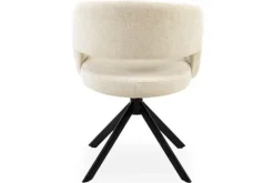 SitSmart Eetkamerstoelen^Eetkamerstoel Tyler Cream - zwart Ekoda