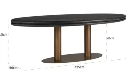 New Richmond Interiors Eetkamertafel black rustic 210955 Macaron