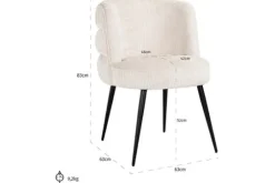 Online Richmond Interiors Eetstoel 212319 Beige Chenille  Stella