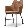 Olijk Eetkamerstoelen^Eetstoel cognac Daira