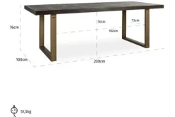 Richmond Interiors Eettafels^Eettafel 212064 Luxor