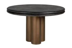 Richmond Interiors Eettafels^Eettafel black rustic 210873 Macaron