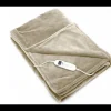 Infinity Plaids^Elektrische warmtedeken Beige