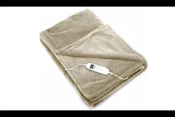Infinity Plaids^Elektrische warmtedeken Beige