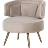 Richmond Interiors Fauteuil 211049 Khaki Velvet Hazel
