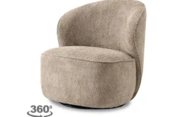 Tower Living Draaifauteuils^Fauteuil Beige Belvi