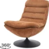 Tower Living Draaifauteuils^Fauteuil Caramel Brown Marano