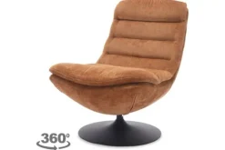 Tower Living Draaifauteuils^Fauteuil Caramel Brown Marano