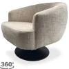 Tower Living Draaifauteuils^Fauteuil White-Grey Barga