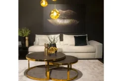 Discount Ter Halle Glasschilderij gouden lippen 080120-328
