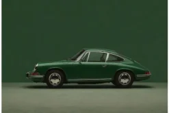 Hot Urban Cotton Glasschilderij Green Porsche